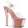 Pleaser - SKY308 Sandale à bride à la cheville, Pole dance chaussures - Chaussures de pole dance - Rose/Transparent Product image